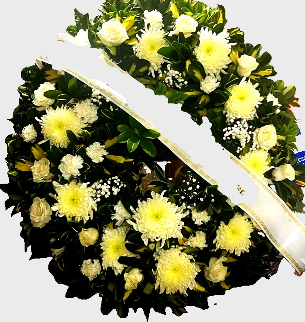 Corona Americana con Flores de Estación