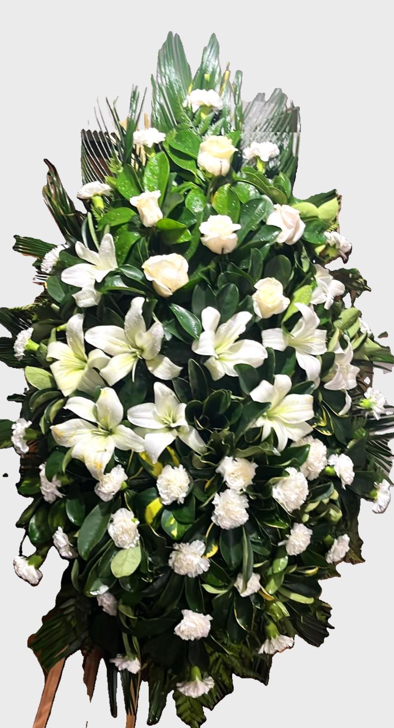 Palma de Pie con Lilium y Flores de Estación