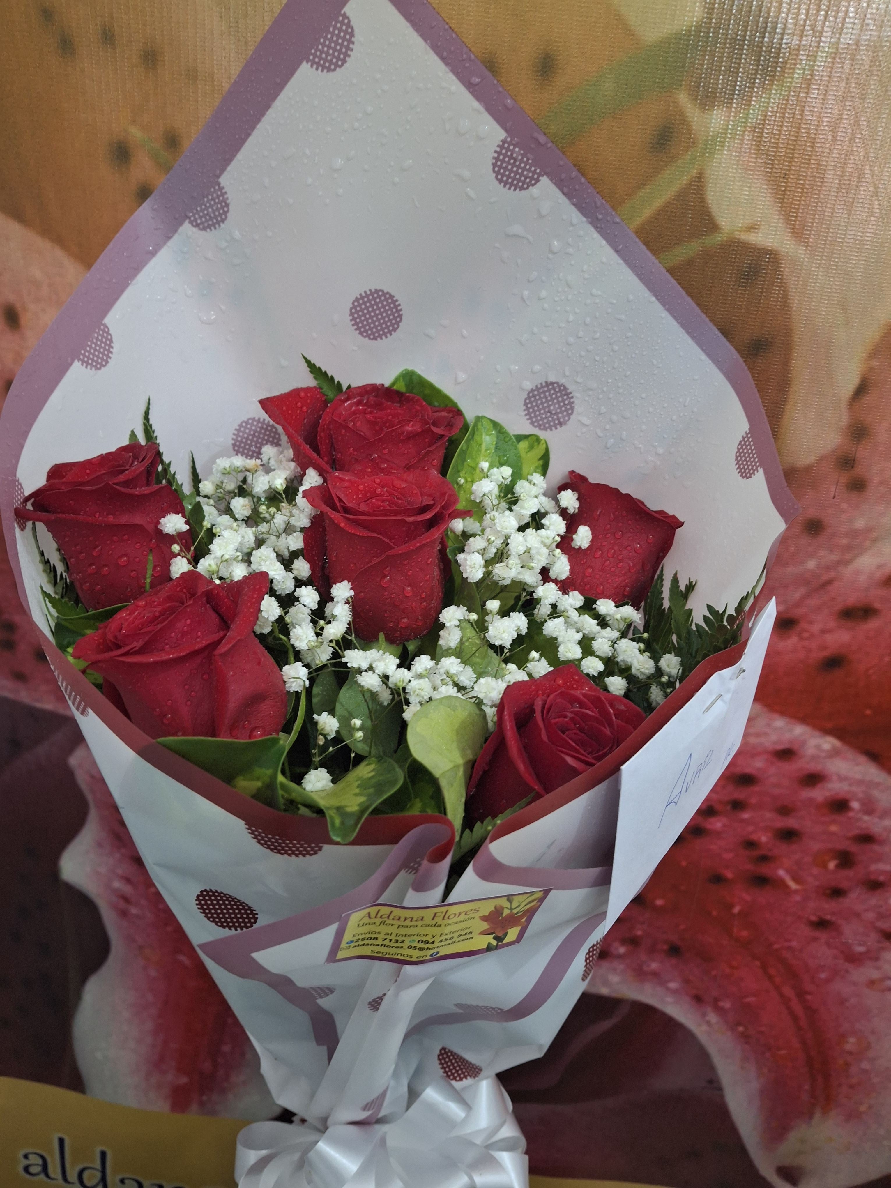 Ramo de 6 Rosas Rojas